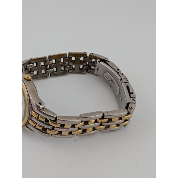 Anne Klein Watch Women 25mm Case Silver & Gold 6.75" Band 10/7449‎ New Battery - Picture 5 of 6